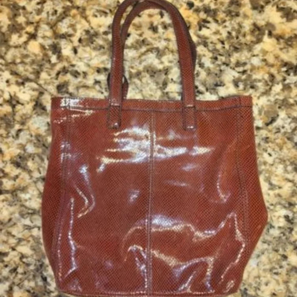 Calvin Klein Brown Snakeskin Python Print Leather… - image 2